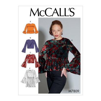McCall's Misses' Tops M7809 - Sewing Pattern