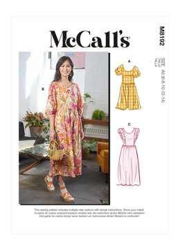 McCall's Misses' Dresses M8192 - Sewing Pattern