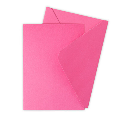 Sizzix Surfacez Card & Envelope Pack, A6, 10PK - Pink Fizz