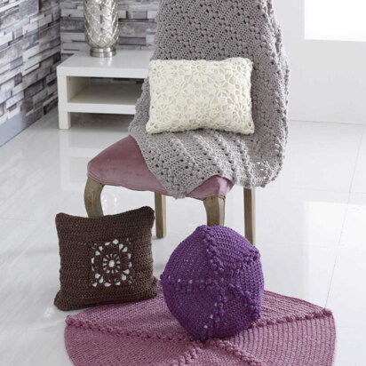 Crochet Cushions and Throws in King Cole Big Value Chunky - 5074 - Downloadable PDF