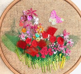 Rowandean Pinks and Poppies  Embroidery Kit
