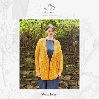 Verity Jacket -  Knitting Pattern For Women in Willow & Lark Strath by Willow & Lark