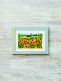 Permin Sunflowerfield Cross Stitch Kit - 18 x 13 cm