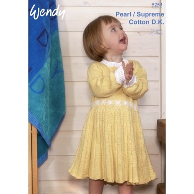 Childrens Dress in Wendy Supreme Cotton DK - 5253