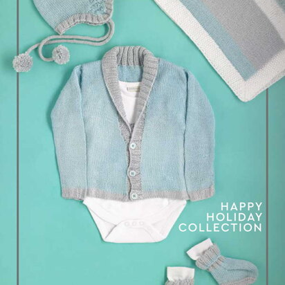 Happy Holiday Collection - Free Layette Knitting Pattern For Babies in Paintbox Yarns Baby DK by Paintbox Yarns