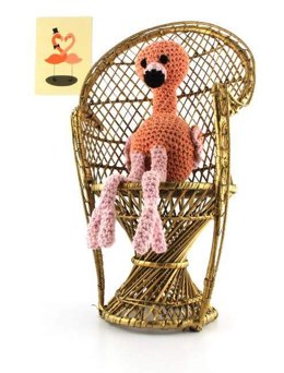 Flamingo Louie Toy in Hoooked Eco Barbante - Downloadable PDF