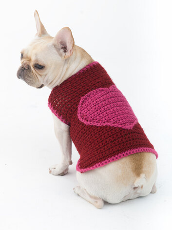 Romantic Dog Sweater in Lion Brand Vanna's Choice - L32354