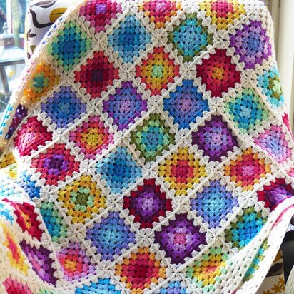 Colourful Granny Square Blanket