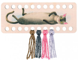 RTO Yarn Holder - Rectangular Printed Cat Grey