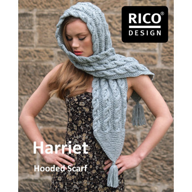 Harriet Hooded Scarf in Rico Essentials Alpaca Blend Chunky - Downloadable PDF