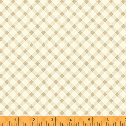 Diagonal Plaid Linen White (52408-1)