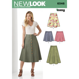New Look Misses' Easy Skirts in Three Lengths 6346 - Paper Pattern, Size A (8-10-12-14-16-18-20)