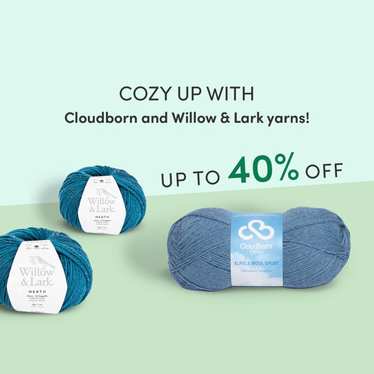 Up to 40 percent off Willow & Lark and Cloudborn!