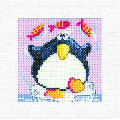 Heritage Penguin Card Cross Stitch Kit