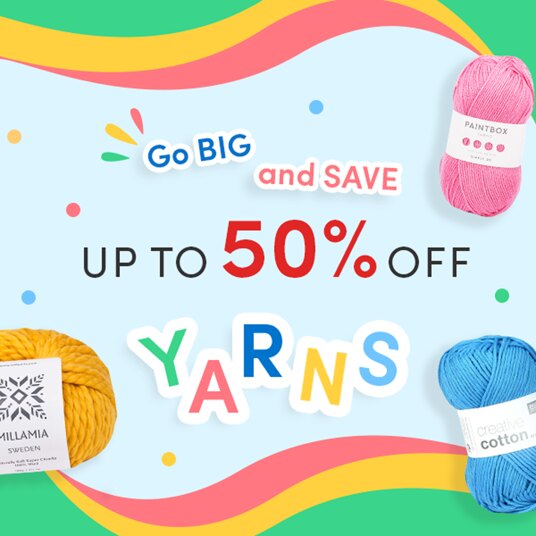 Up to 50 percent off selected yarns!