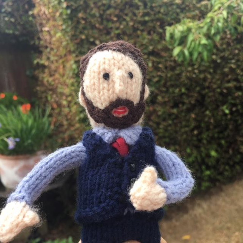 Make way Resistant Easy Knit your own Gareth Southgate Knitting pattern by Fiona Goble