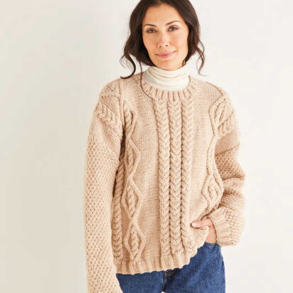 Sweater in Hayfield Bonus Aran with Wool - 10223 - Leaflet