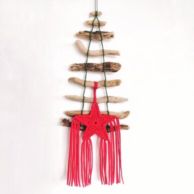 Crochet Faux Macrame Christmas Ornament