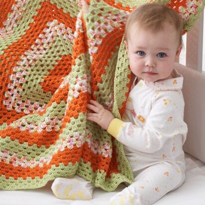 Big Granny Baby Blanket in Bernat Softee Baby Solids