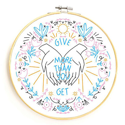 Gingiber Give More Than You Get Embroidery Kit