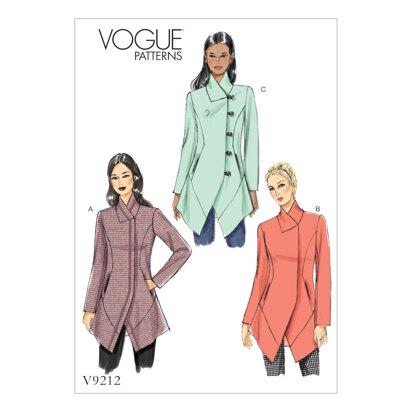 Vogue Misses' Seamed and Collared Jackets V9212 - Sewing Pattern