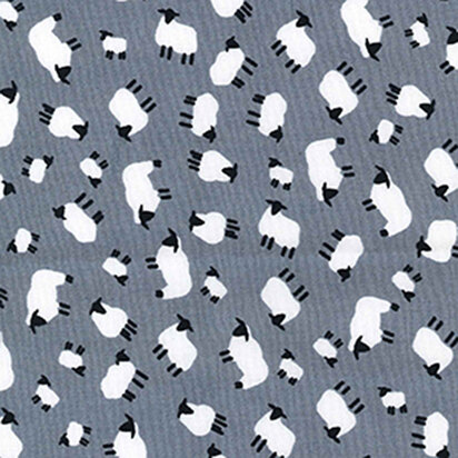 Oddies Textiles Cotton Poplin Printed – Sheep Silver