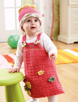 A-line Jumper and Hat in Bernat Softee Baby Solids