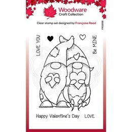 Woodware Clear Singles Valentine Gnome Stamp 4in x 6in