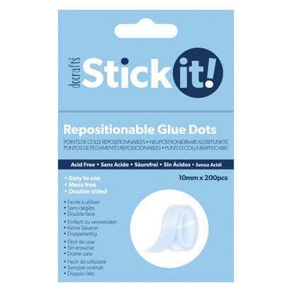 Stick It Repositionable Glue Dots (200pcs) - 10mm