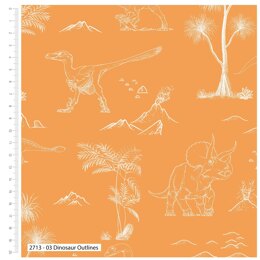 Craft Cotton Company Natural History Age of the Dinosaurs - Outlines