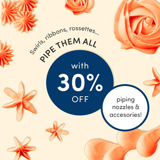Up to 30 percent off piping supplies!