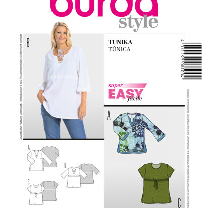 Burda Burda Style, Tunic B8100 - Paper Pattern, Size 18-32