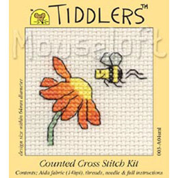 Mouseloft Visiting Bee Tiddlers Kit Cross Stitch Kit - 75 x 80 x 10