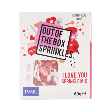 PME Cake Out Of The Box Sprinkle Mix- I Love You 60g