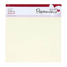Papermania 8 x 8 Cards/Envelopes (6pk 300gsm) - Cream