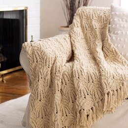 Lace and Cable Afghan in Bernat Super Value