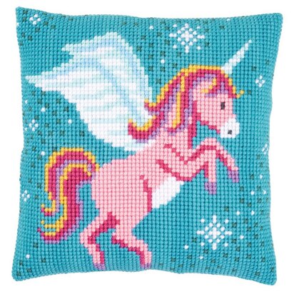 Vervaco Unicorn Cushion Cross Stitch Kit - 40cm x 40cm