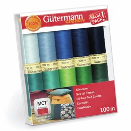 Gutermann Sew-All Thread Set - Assorted Brights (10 x 100m) Multi