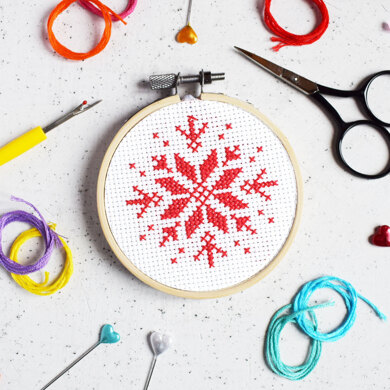 The Make Arcade Snowflake Cross Stitch Kit