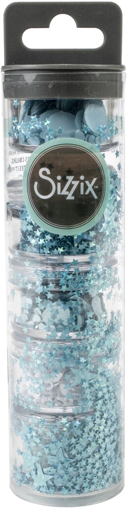 Sizzix Making Essential Sequins & Beads 5/Pkg - Arctic Sky, 5g Per Pot