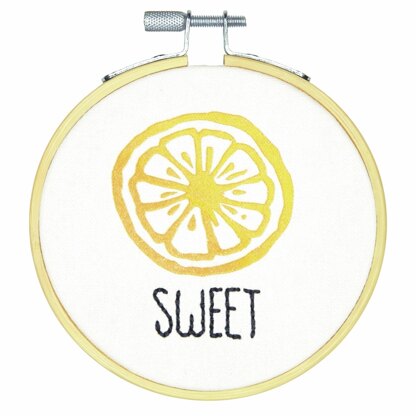 Dimensions Sweet Crewel Printed Embroidery Kit with Hoop - 4in (10cm)
