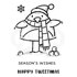 Woodware Clear Singles Tweetmas Robin Stamp 3.8in x 2.6in