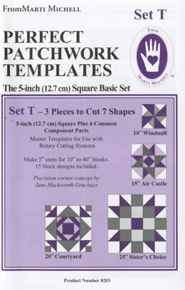 Marti Michell Template Set 5in Basic Patchwork Shapes