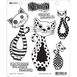 Ranger Dyan Reaveley's Dylusions Cling Stamp Collections 8.5"X7" - Puddy Cat