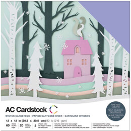 American Crafts Variety Cardstock Pack 12"X12" 60/Pkg - Winter