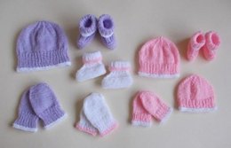 Marianna's Little Baby Hat, Mittens & Bootees Set