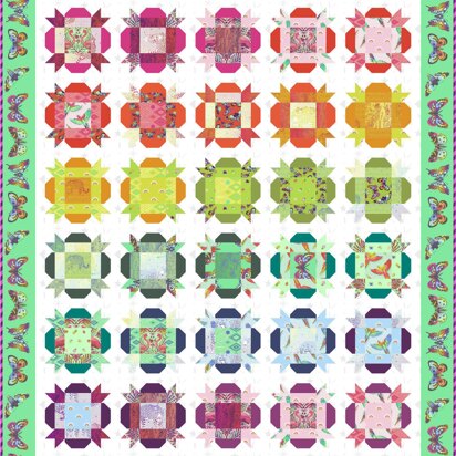 Tula Pink Hibiscus Quilt Featuring Daydreamer -  Downloadable PDF