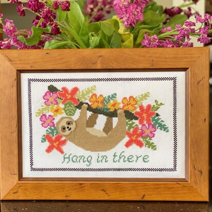 Historical Sampler Company Hang in There Cross Stitch Kit