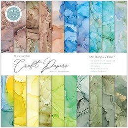 Craft Consortium Ink Drops Paper Pad 12in x 12in - Earth
