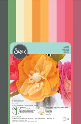 Sizzix Surfacez Crepe Paper 12" x 24" - 10 Sheets - Color Splash